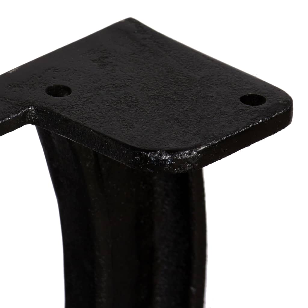 Industrial X-Frame Cast Iron Dining Table Legs Set of 2 - Black