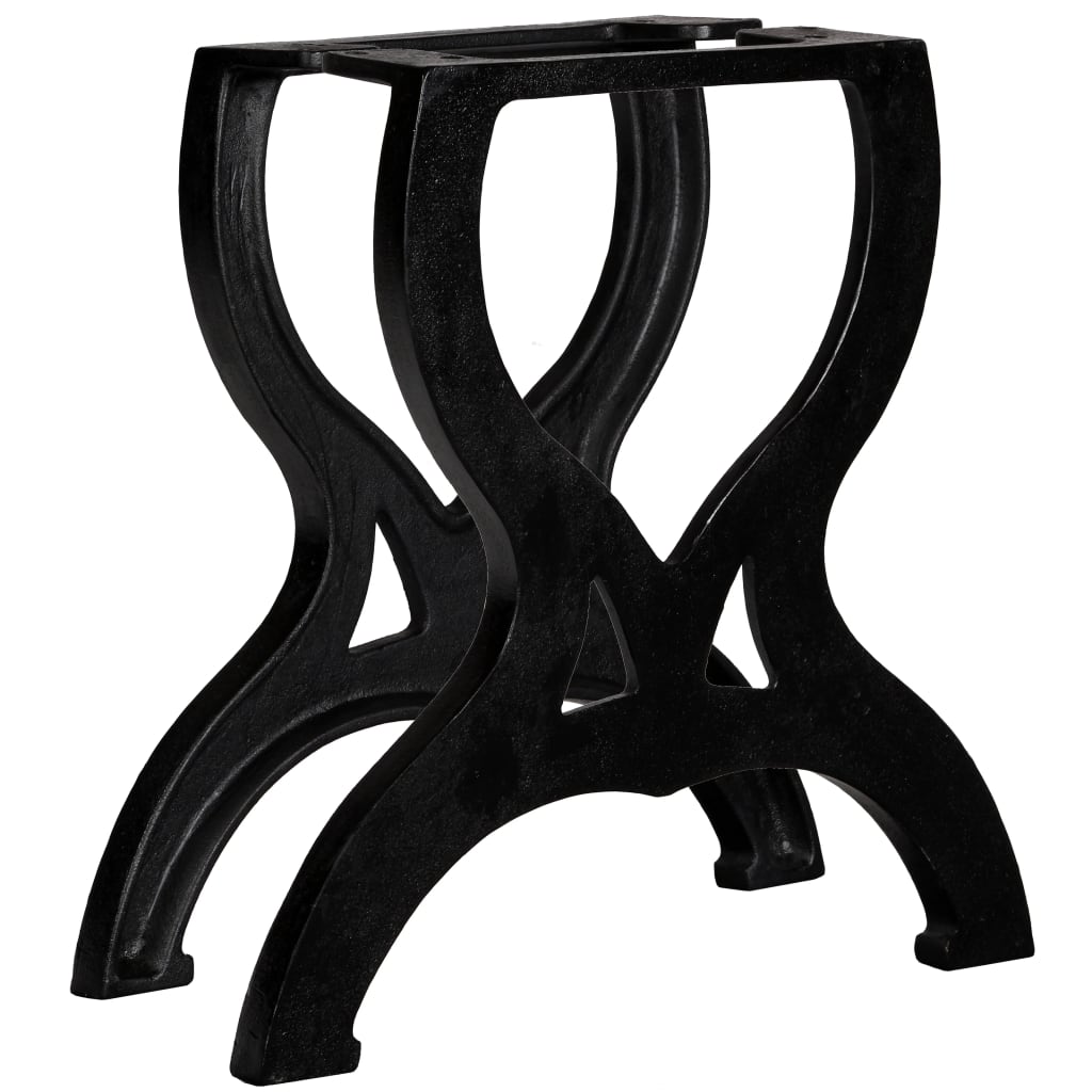 X-Frame Cast Iron Coffee Table Legs, Set of 2 - Durable & Stylish