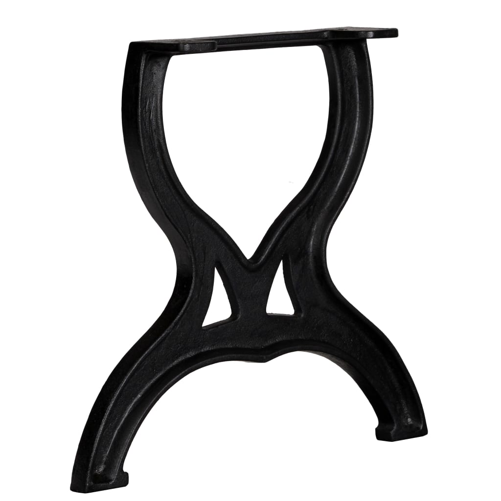 X-Frame Cast Iron Coffee Table Legs, Set of 2 - Durable & Stylish
