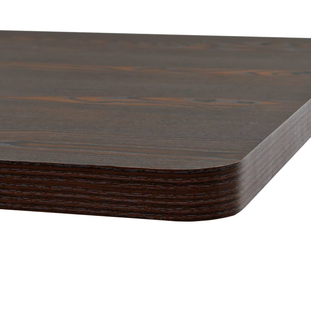 Dark Ash Bistro Table 80x80x75 cm - MDF & Steel Square Design