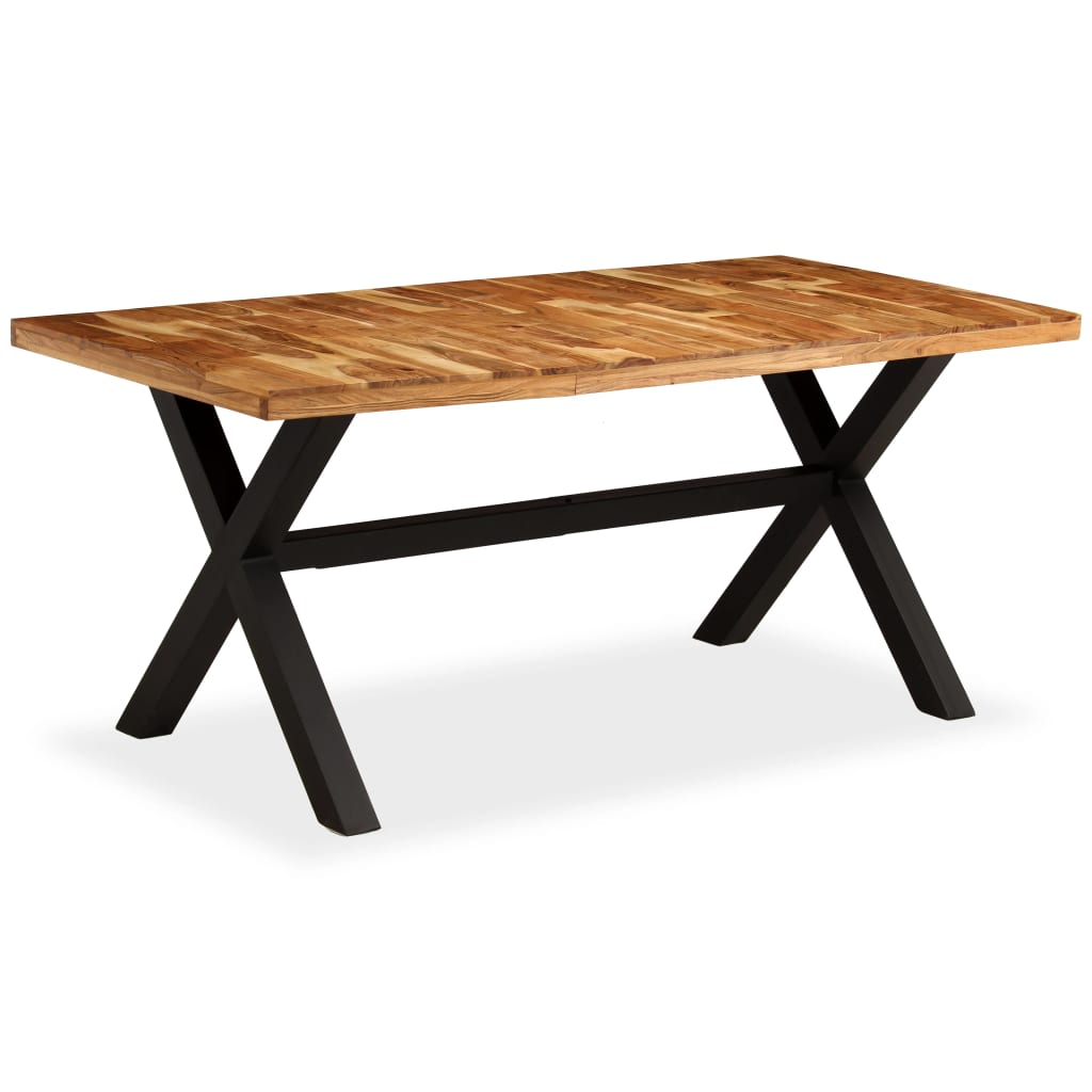 Solid Acacia & Mango Wood Dining Table, 180x90x76 cm