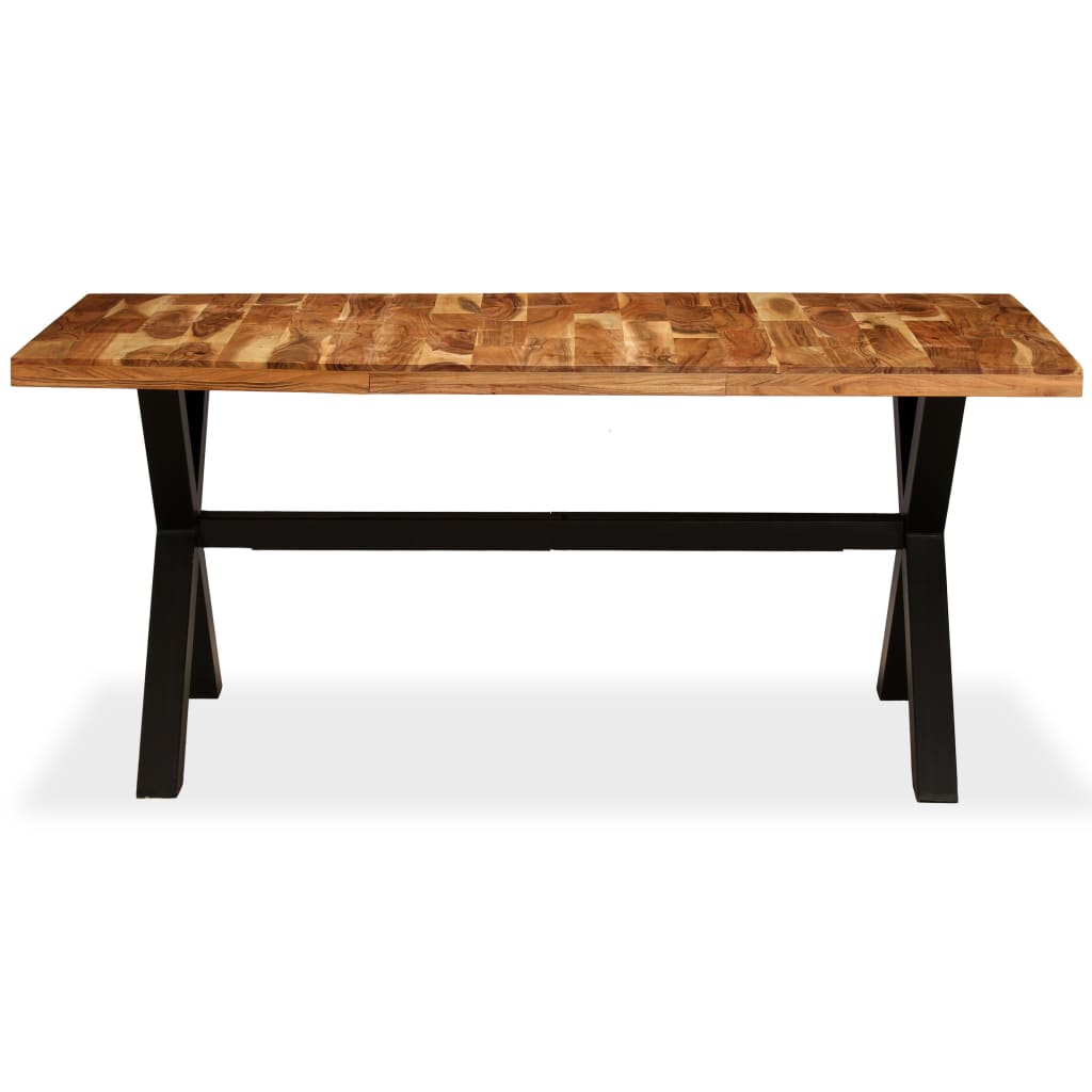 Solid Acacia & Mango Wood Dining Table, 180x90x76 cm