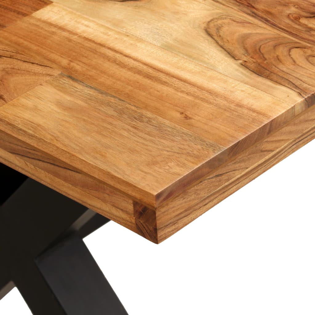 Solid Acacia & Mango Wood Dining Table, 180x90x76 cm