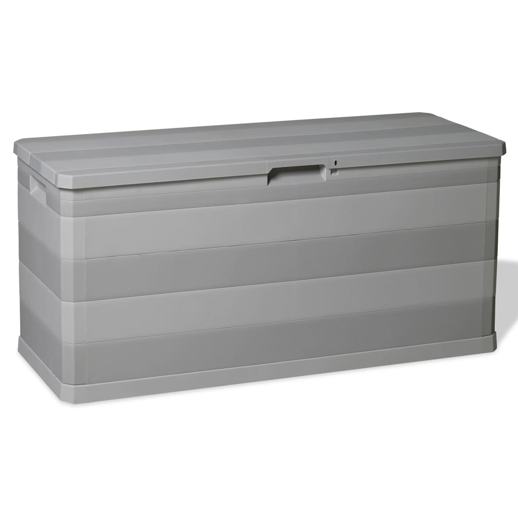 Grey Garden Storage Box 117x45x56 cm - Weatherproof and Durable