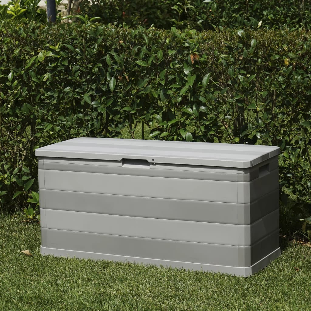 Grey Garden Storage Box 117x45x56 cm - Weatherproof and Durable