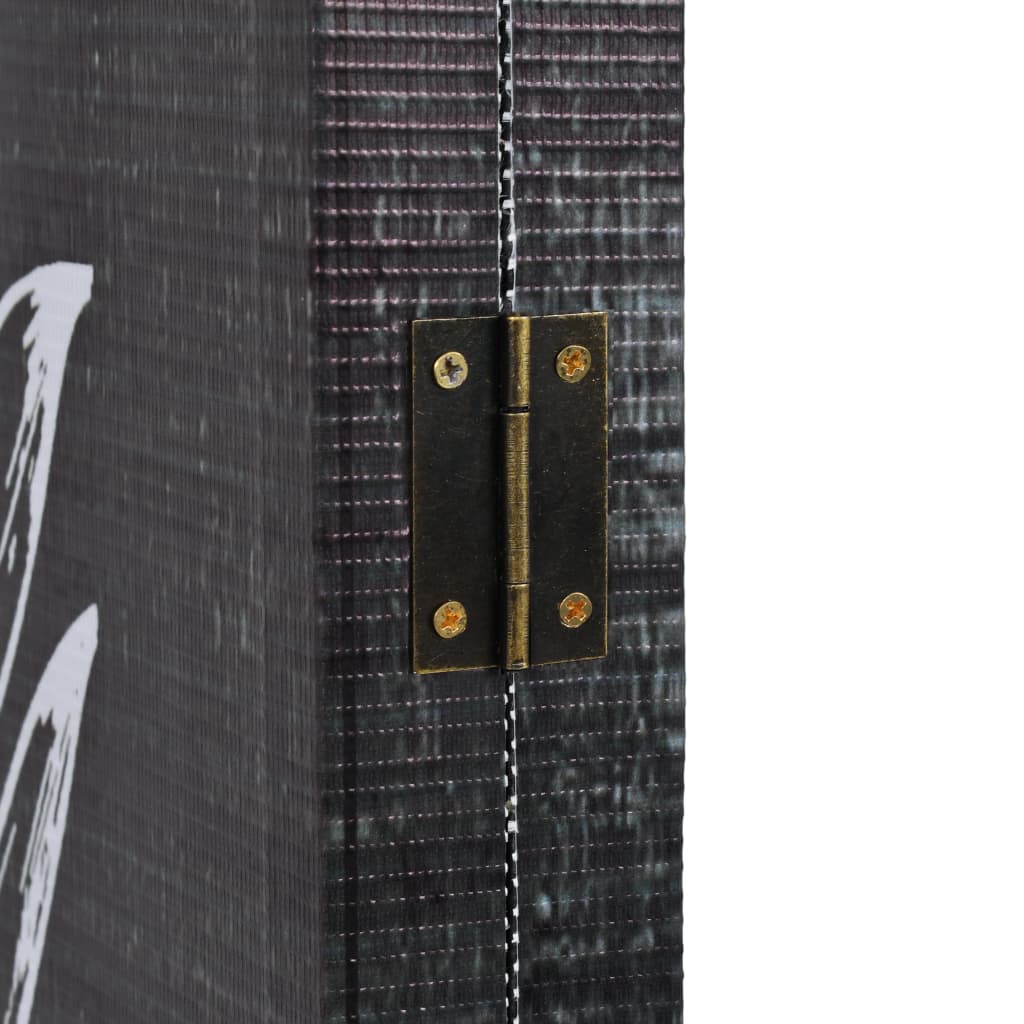 Black & White Feather Room Divider, 200x170 cm, Folding Design