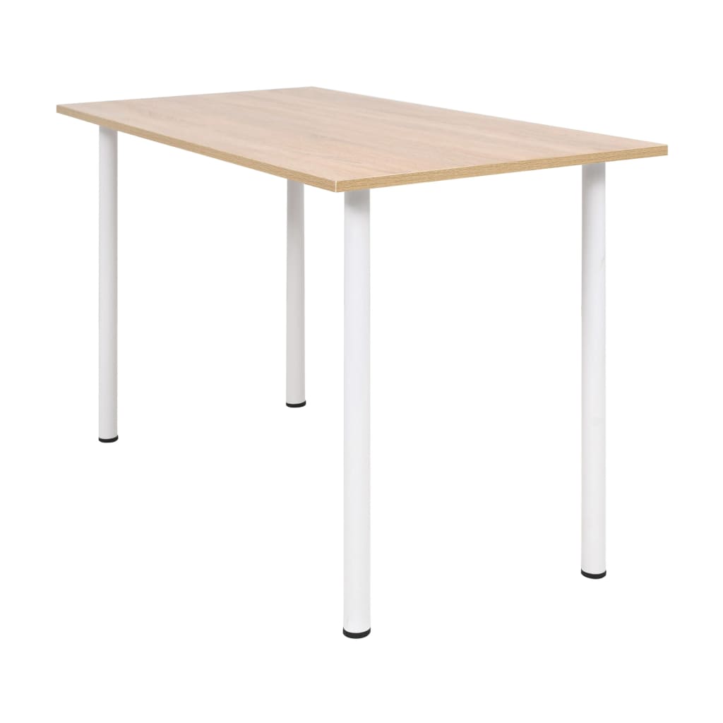 Oak & White Dining Table 120x60x73 cm - Stylish & Modern Design