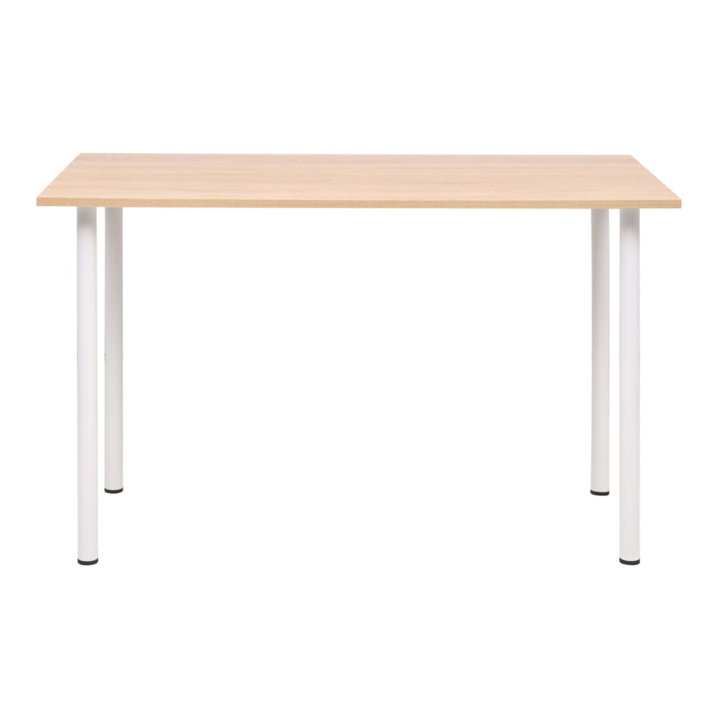 Oak & White Dining Table 120x60x73 cm - Stylish & Modern Design