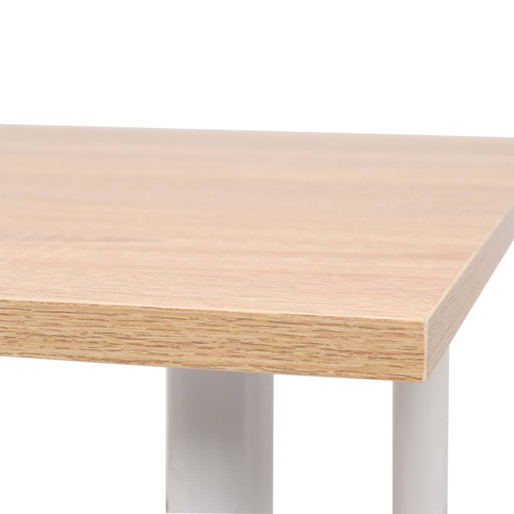 Oak & White Dining Table 120x60x73 cm - Stylish & Modern Design
