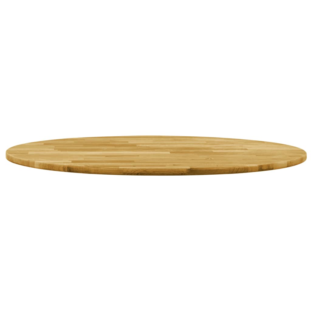 Solid Oak Wood Round Tabletop, 23mm Thick, 700mm Diameter