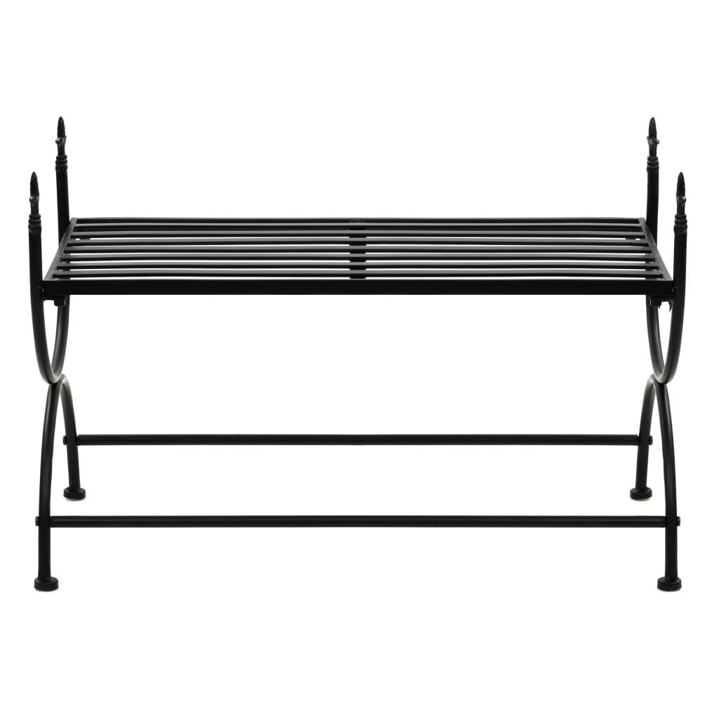 Bench Vintage Style Metal 83x42x55 cm Black