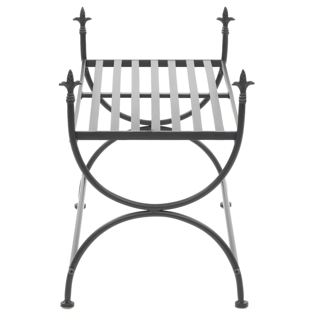 Bench Vintage Style Metal 83x42x55 cm Black