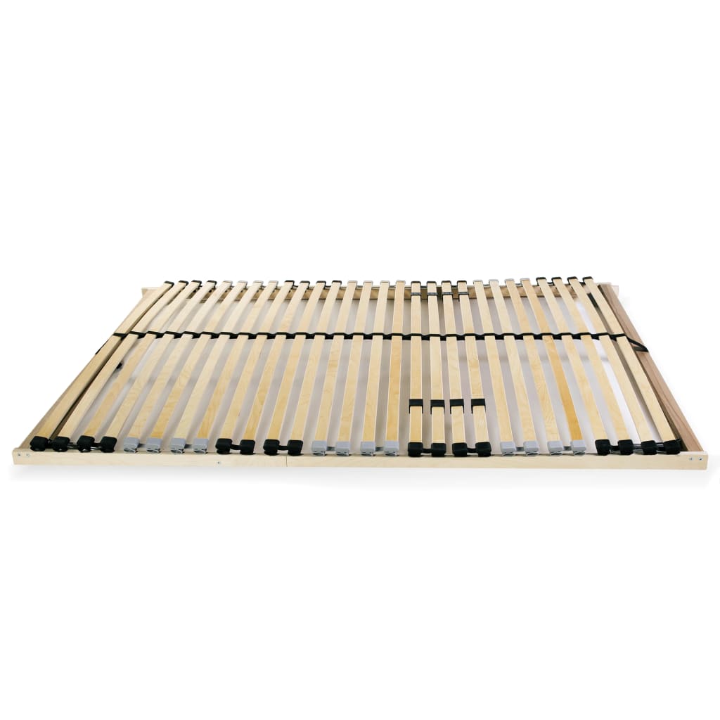 7-Zone Slatted Bed Base, 28 Slats, 100x200 cm, Birch Wood