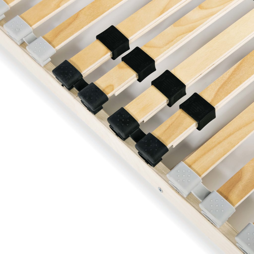 7-Zone Slatted Bed Base, 28 Slats, 100x200 cm, Birch Wood