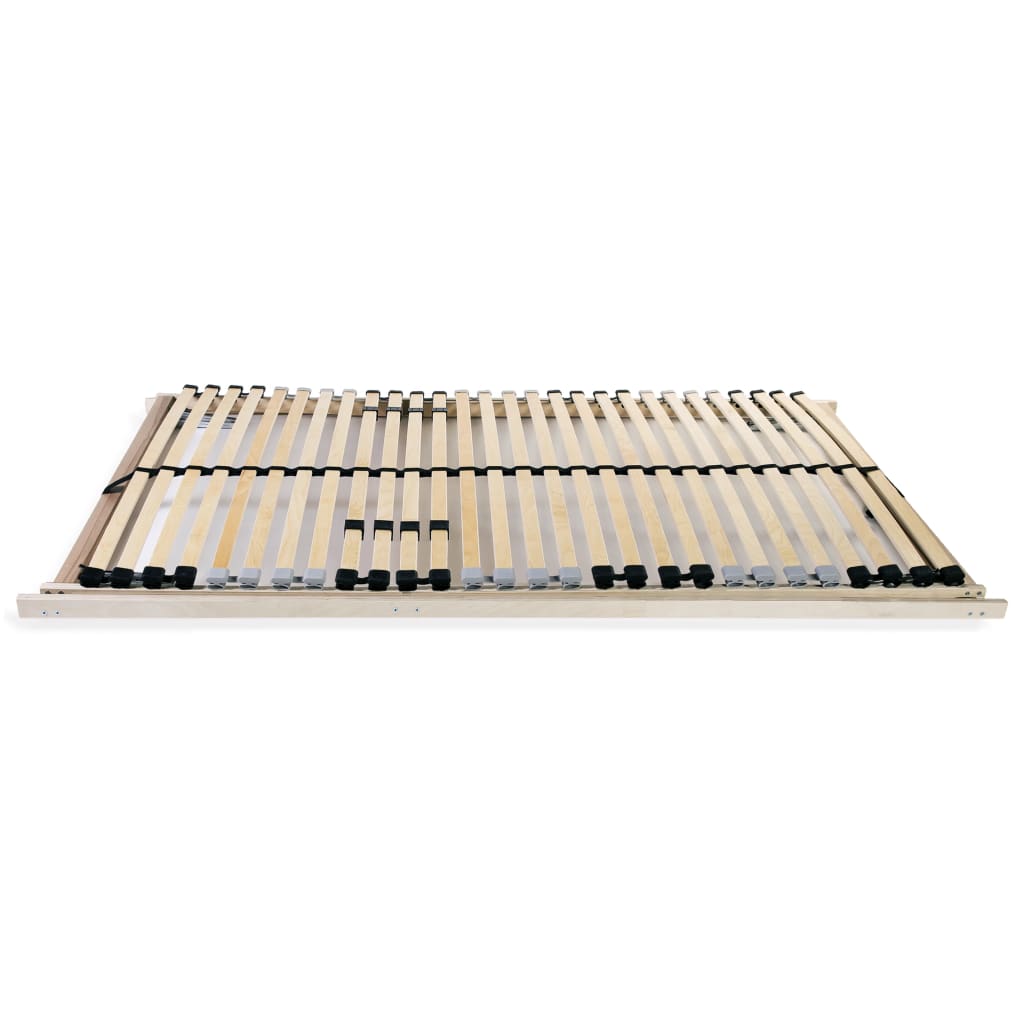 Premium 28-Slat 7-Zone Bed Base, 90x200 cm - Wood Finish