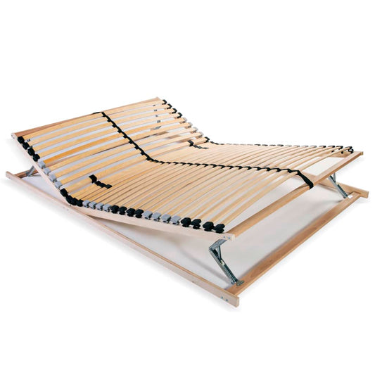 Premium 28-Slat Beech Bed Base, 7 Zones, 120x200 cm