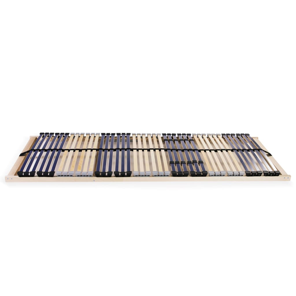 Premium 42-Slat Bed Base, 7 Zones, 80x200 cm, Natural Wood