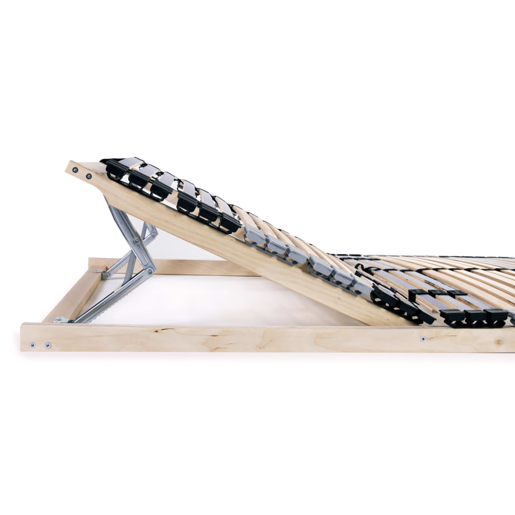 Premium 42-Slat Beech Bed Base, 7 Zones, 80x200 cm - No Mattress
