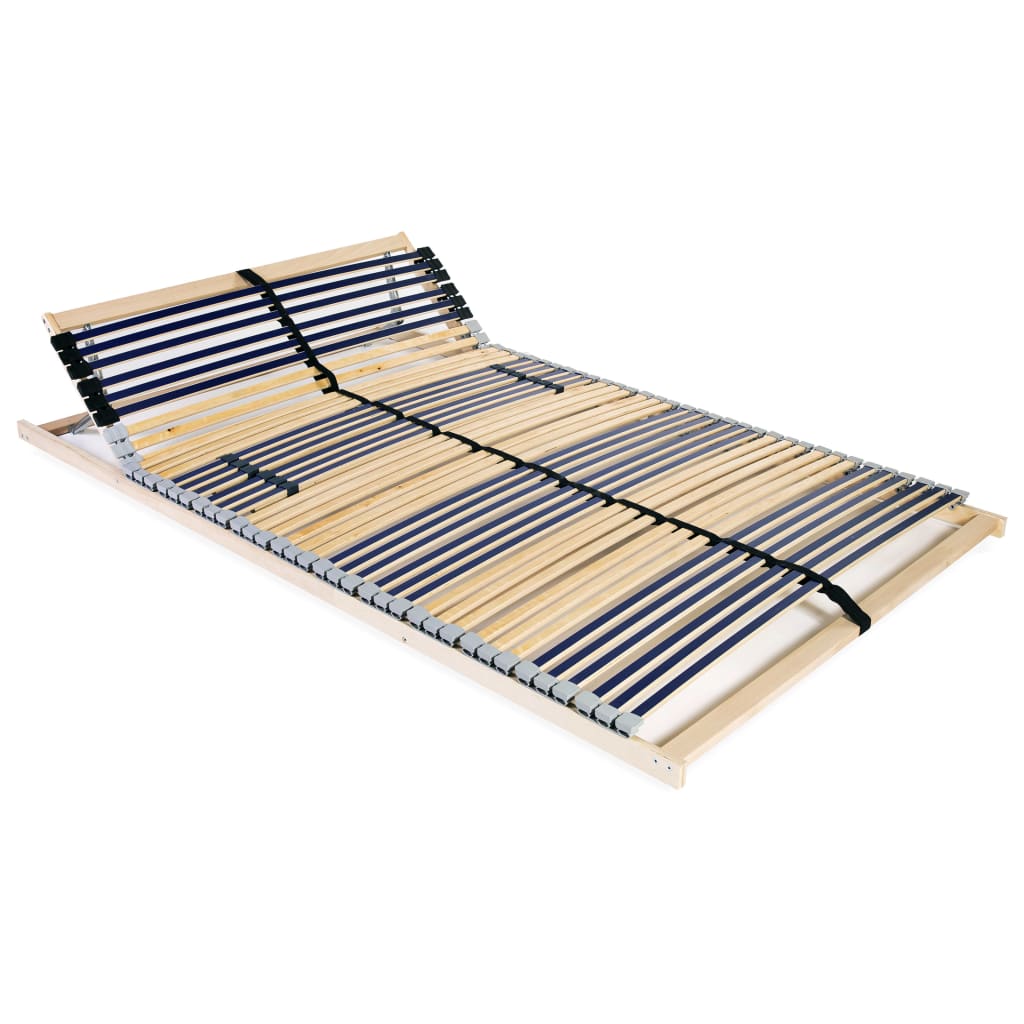 Premium 42-Slat Bed Base 7 Zones, 140x200 cm - Wood Finish