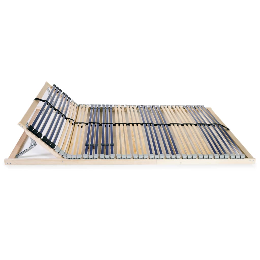 Premium 42-Slat Bed Base 7 Zones, 140x200 cm - Wood Finish