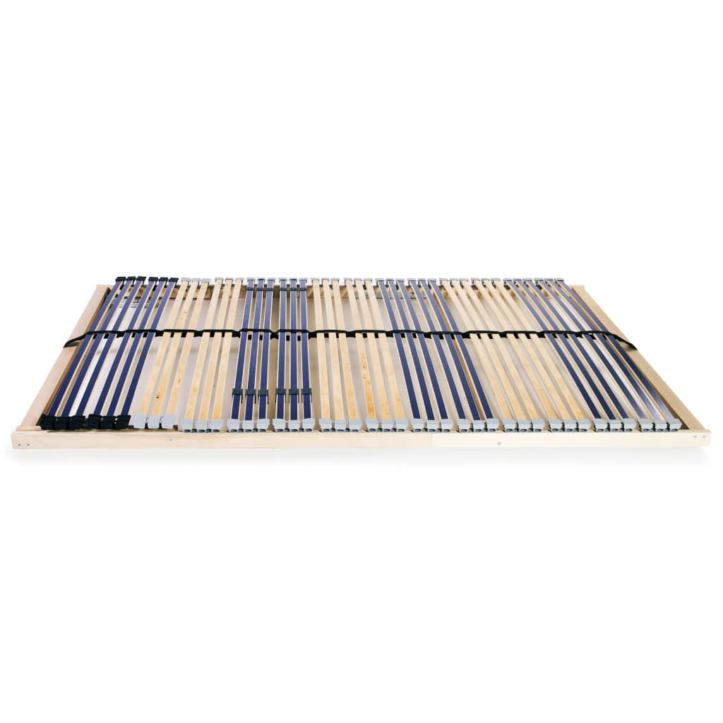 Premium 42-Slat Bed Base 7 Zones, 140x200 cm - Wood Finish