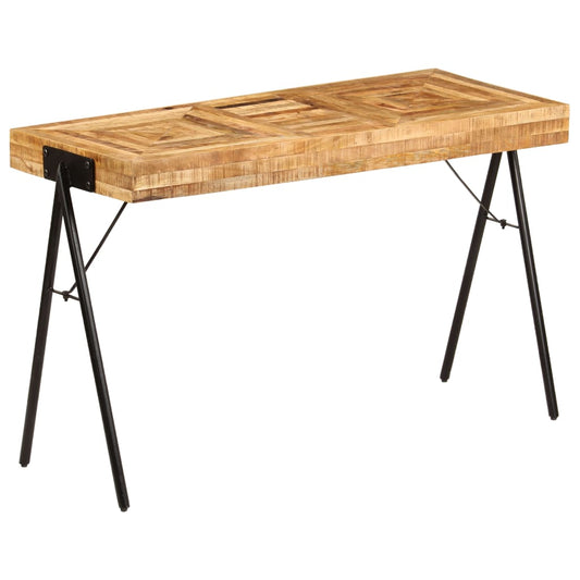 Solid Mango Wood Writing Table - 118x50x75 cm - Natural Finish