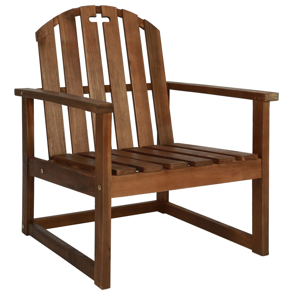 Solid Acacia Wood Garden Sofa Chairs, Set of 2 Outdoor Seating