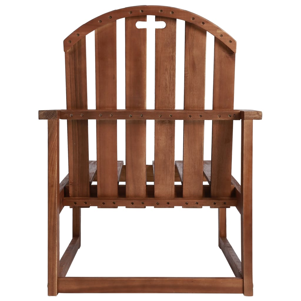 Solid Acacia Wood Garden Sofa Chairs, Set of 2 Outdoor Seating