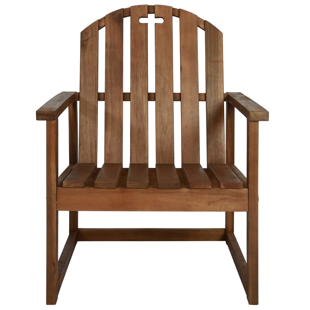 Solid Acacia Wood Garden Sofa Chairs, Set of 2 Outdoor Seating