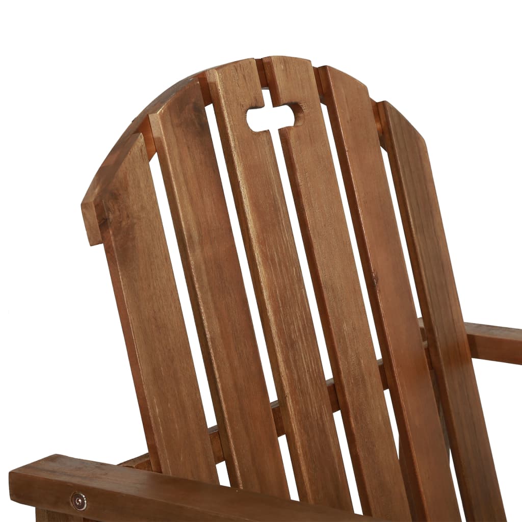 Solid Acacia Wood Garden Sofa Chairs, Set of 2 Outdoor Seating