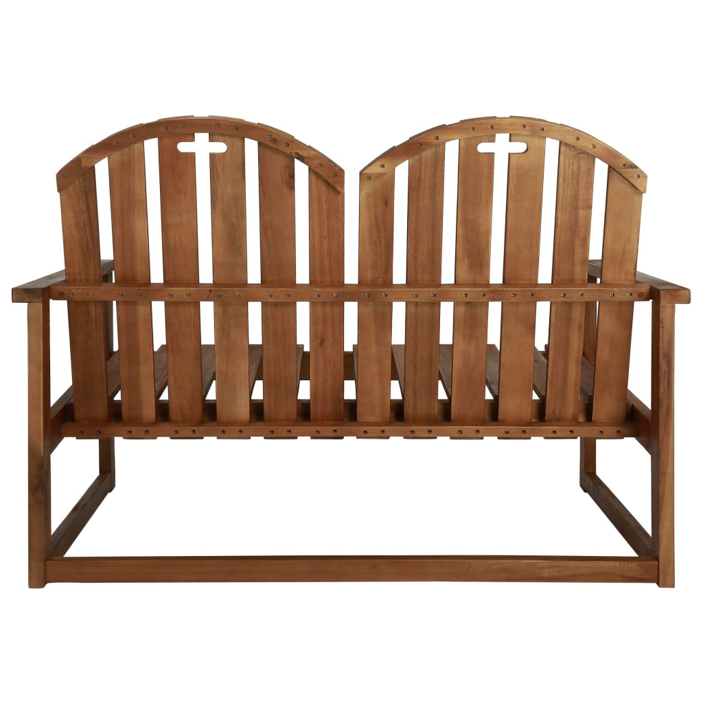 Stylish 110cm Garden Bench in Solid Acacia Wood
