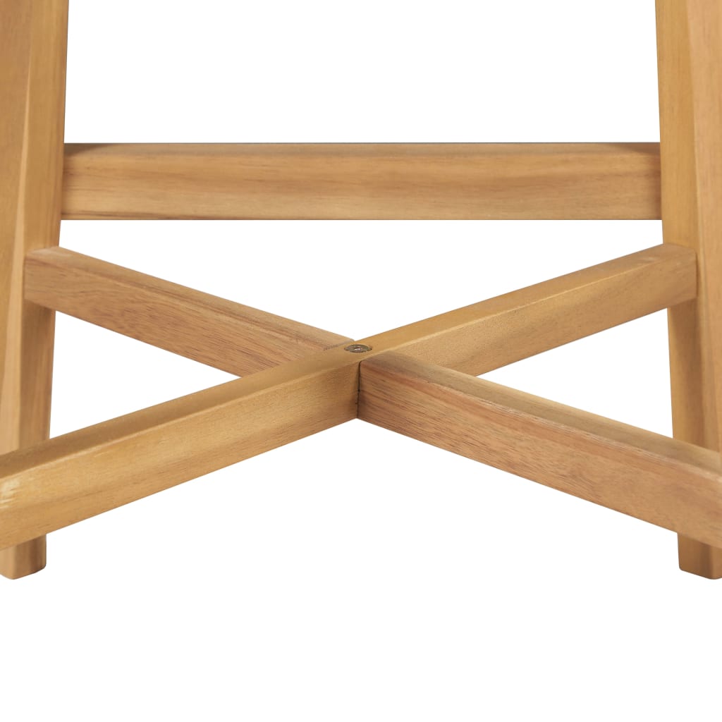 Solid Acacia Wood Bar Chairs Set of 2 - Elegant & Durable Design