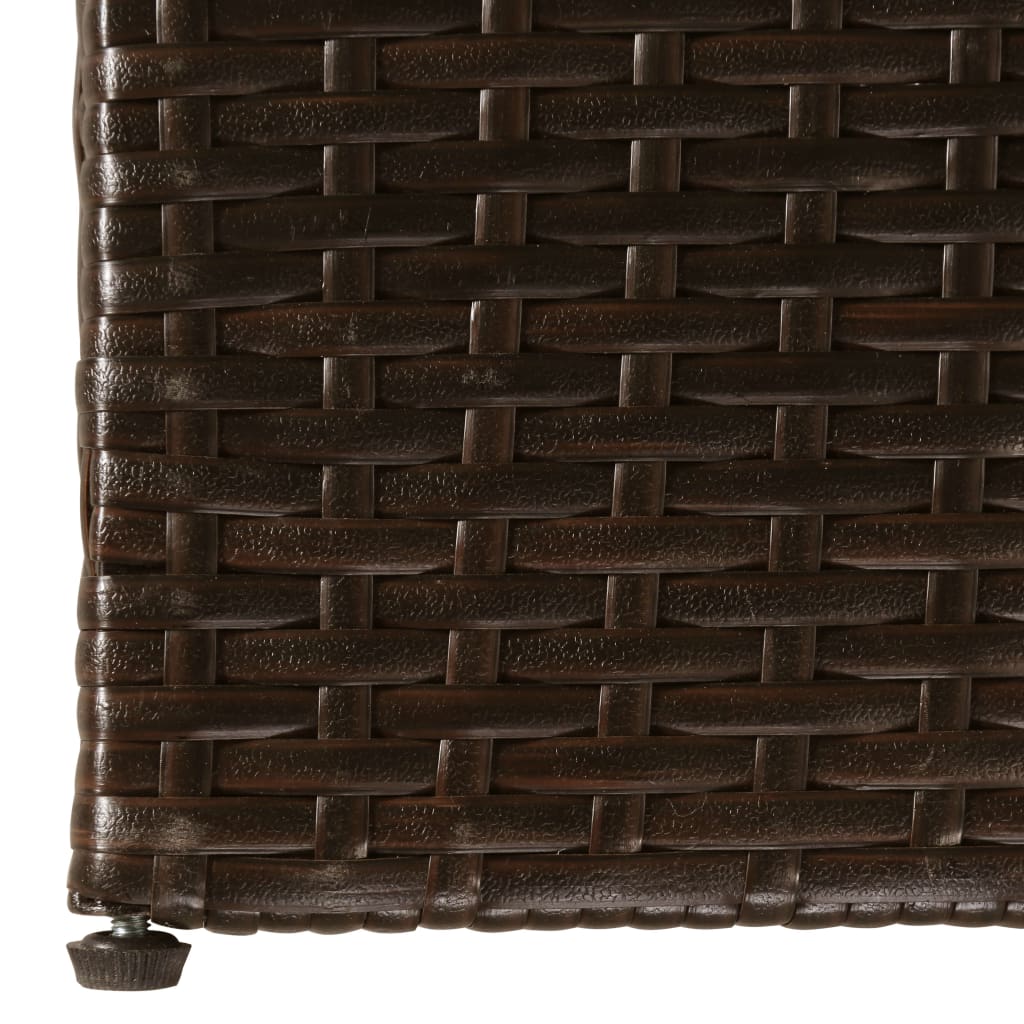 Brown Poly Rattan Garden Storage Box 150x100x100 cm