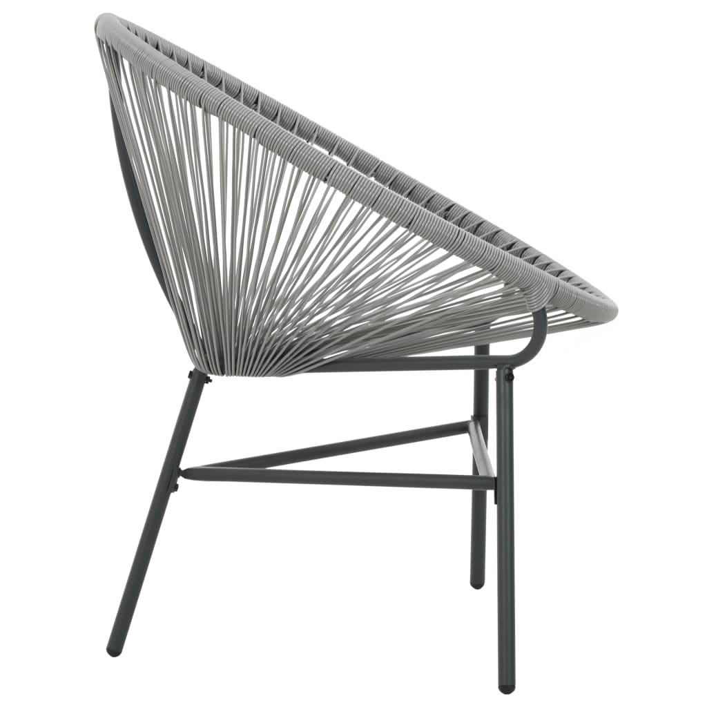 Garden Moon Chair - Grey Poly Rattan Outdoor Lounge