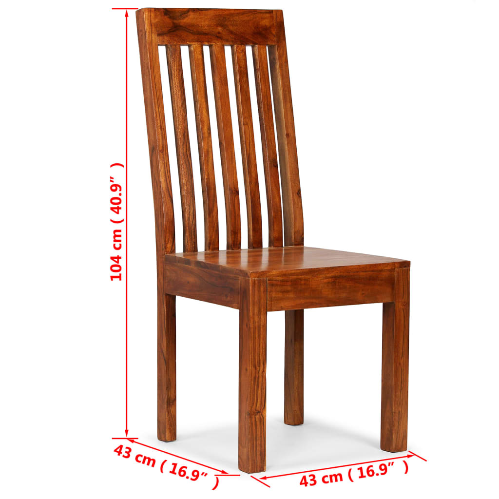 Dining Chairs 6 Pcs Solid Wood Modern