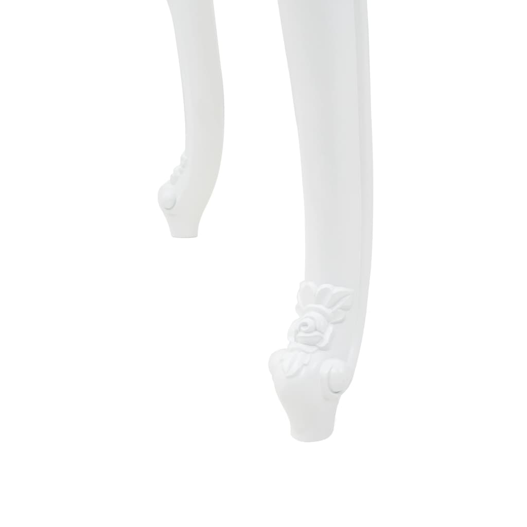 High Gloss White Dining Table, 179x89x81 cm, Modern Elegance