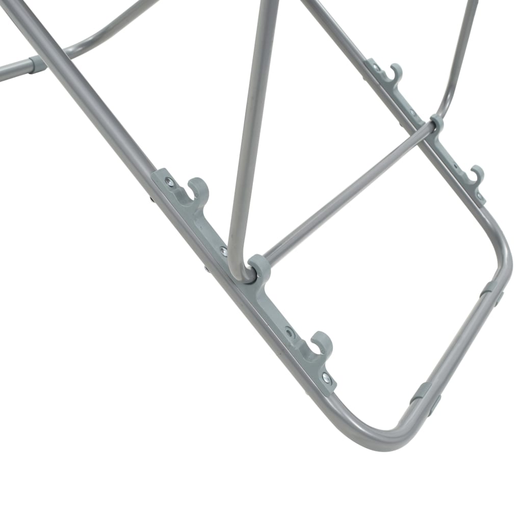 Set of 2 Blue Folding Beach Chairs - Steel & Oxford Fabric