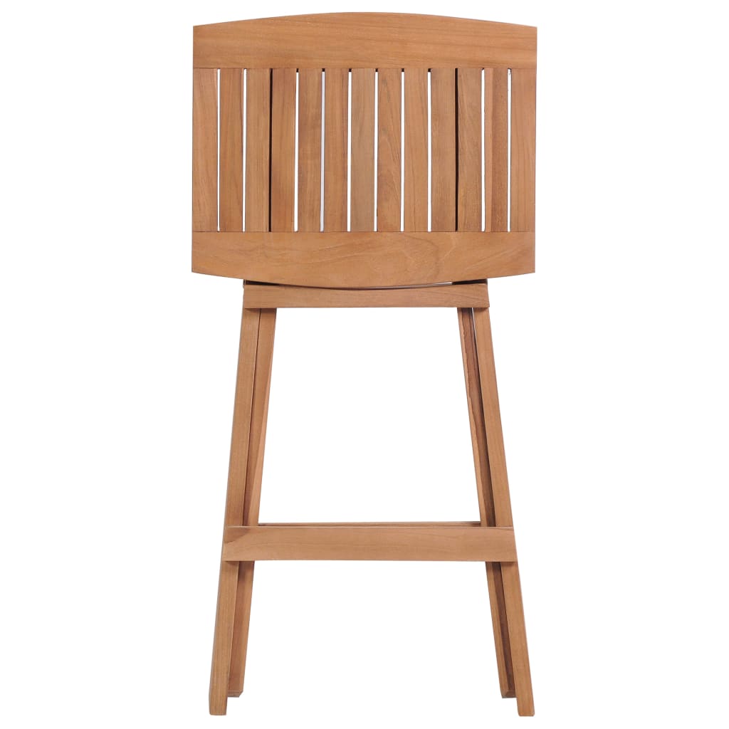 Solid Teak Wood Folding Bar Stools - Set of 2, Elegant & Durable