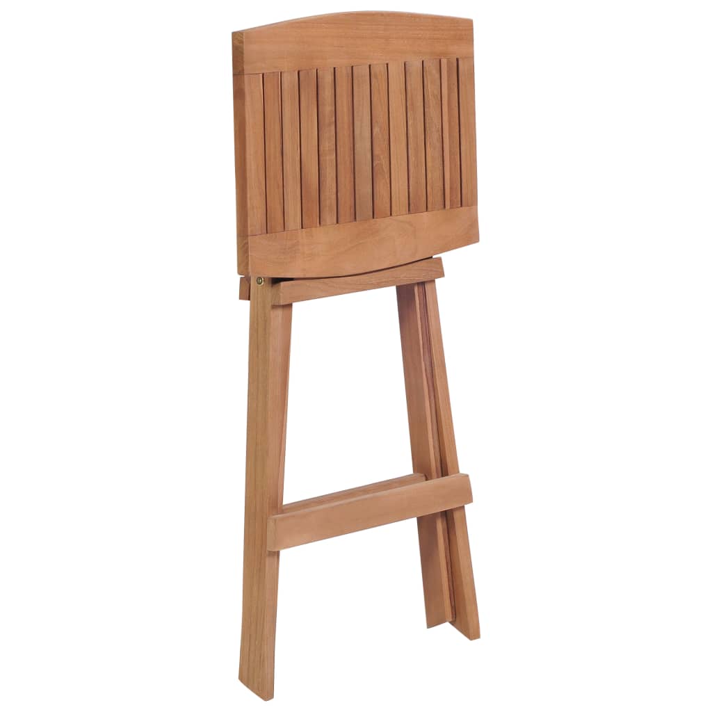 Solid Teak Wood Folding Bar Stools - Set of 2, Elegant & Durable
