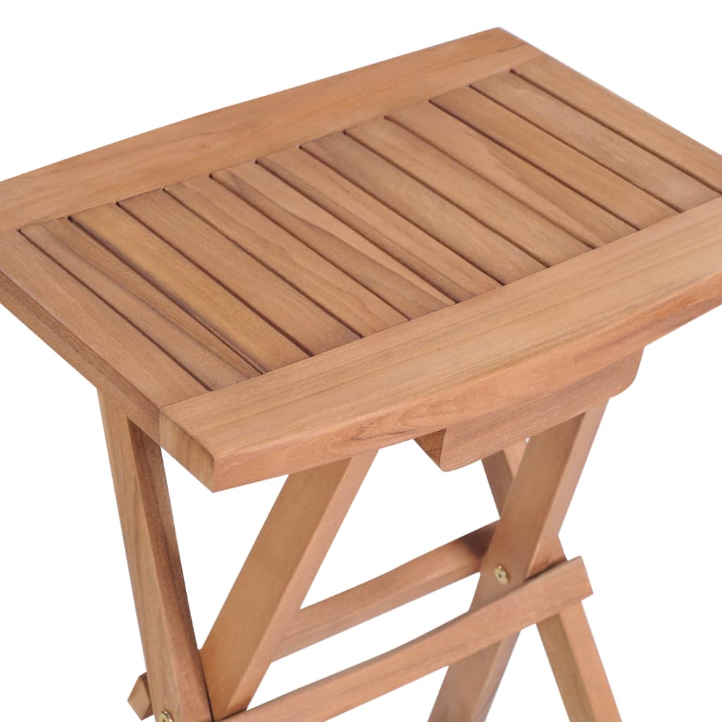 Solid Teak Wood Folding Bar Stools - Set of 2, Elegant & Durable