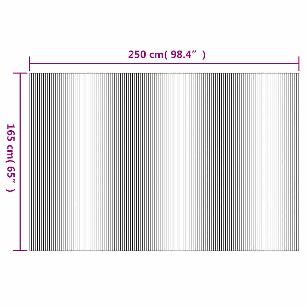 Natural Bamboo Room Divider 250x165 cm | Stylish Privacy Screen