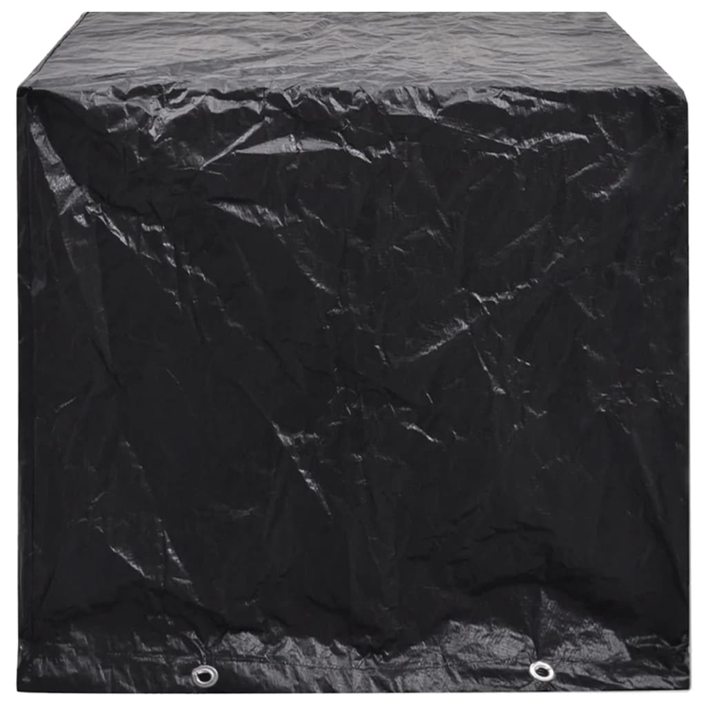 Durable Black Garden Furniture Cover, 8 Eyelets, 122x112x98 cm