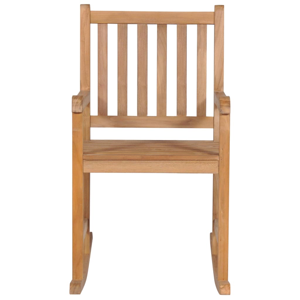 Solid Teak Wood Rocking Chair - Durable & Stylish Seating