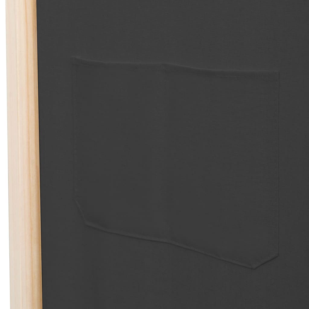 Grey 3-Panel Fabric Room Divider - 120x170x4 cm