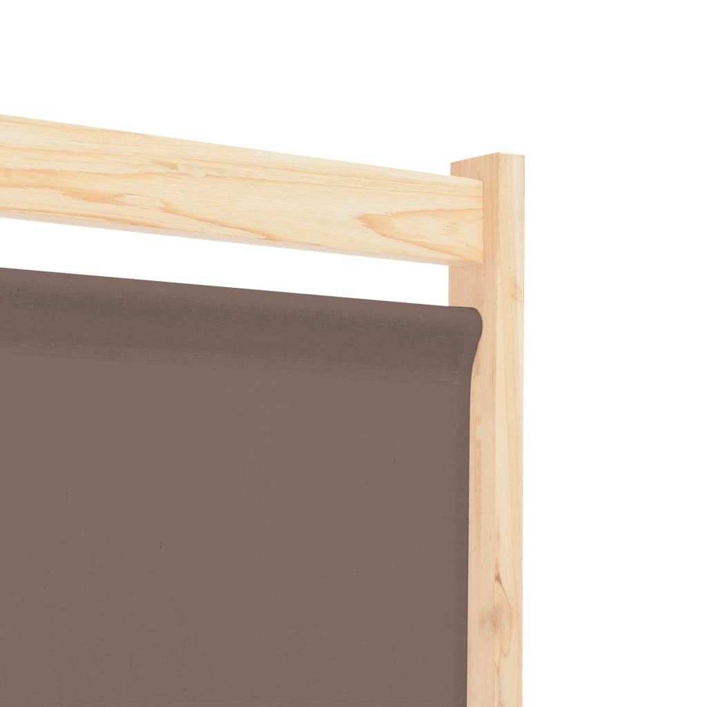 Elegant Brown Fabric Room Divider, 3-Panel 120x170 cm