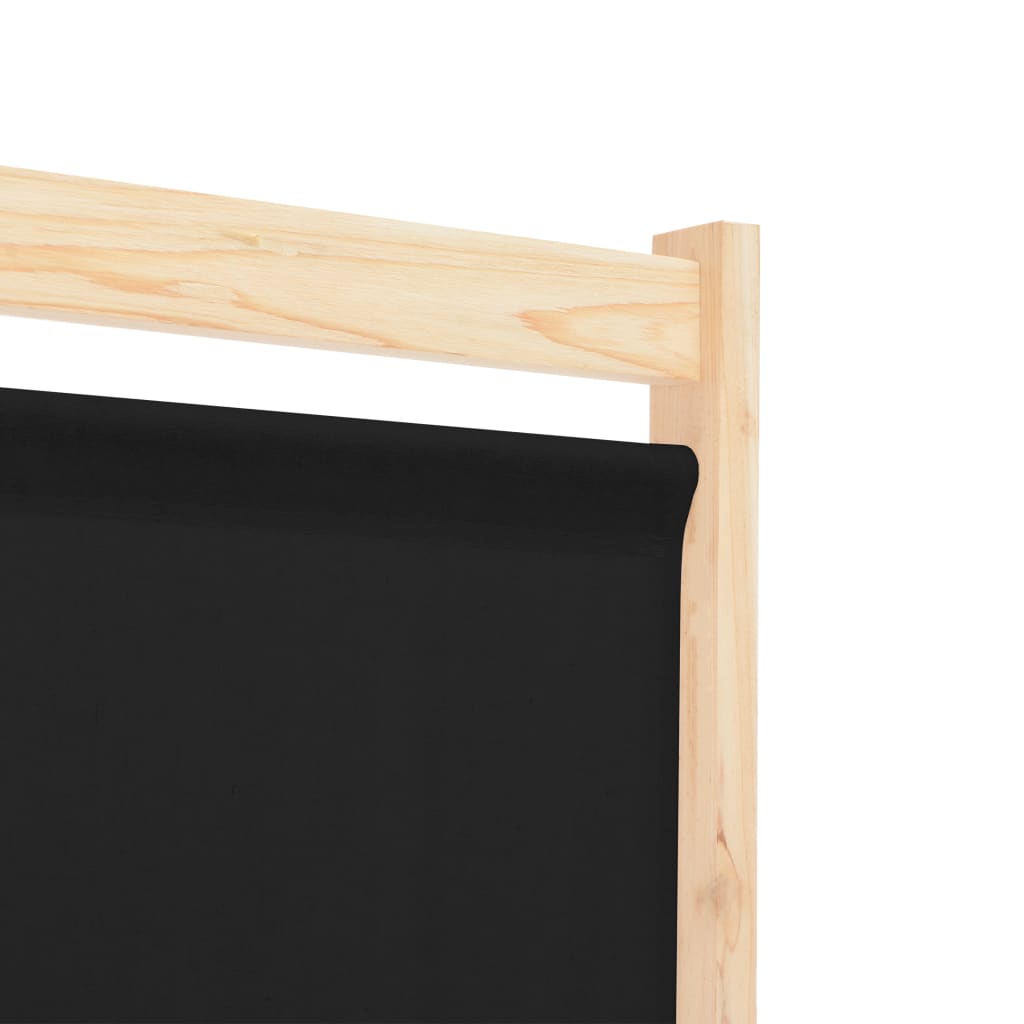Black Fabric 4-Panel Room Divider, 160x170x4 cm - Stylish & Functional