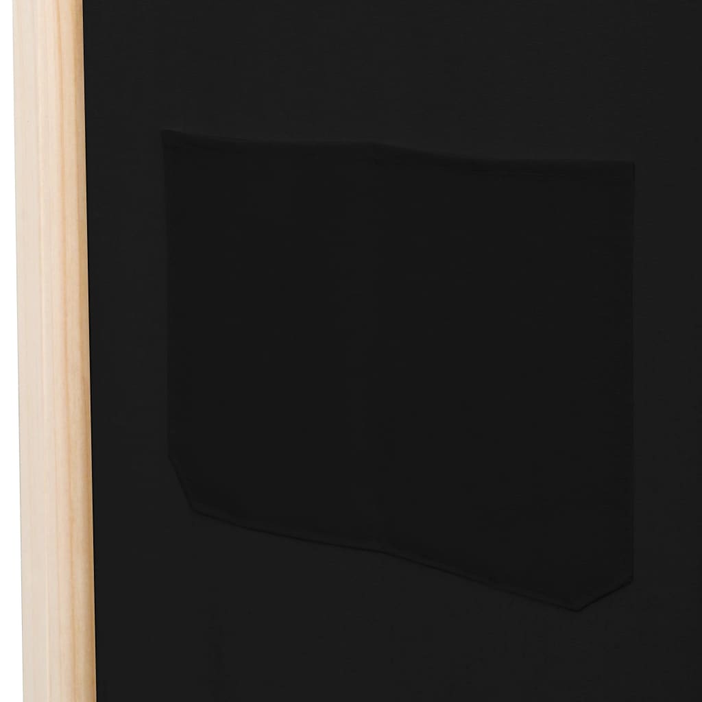 Black Fabric 4-Panel Room Divider, 160x170x4 cm - Stylish & Functional