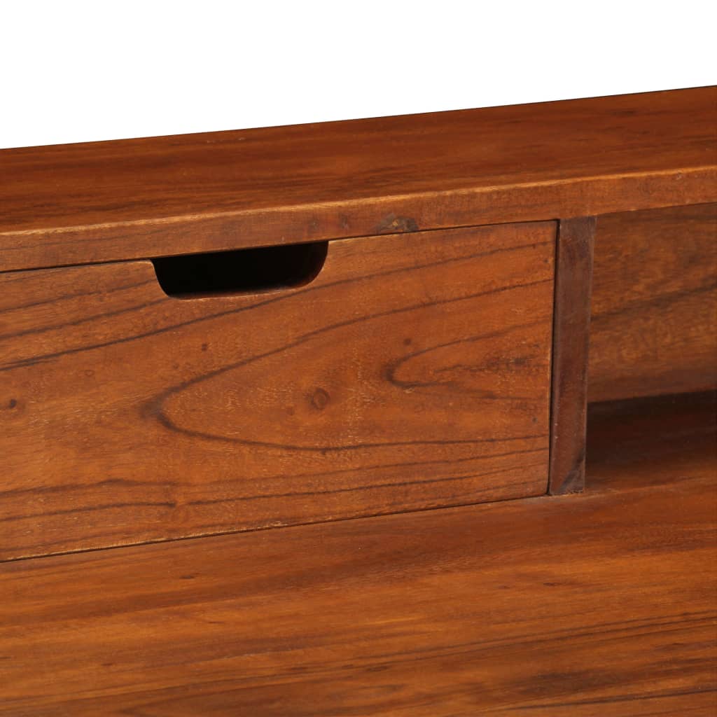 Solid Acacia Wood Writing Desk - 110x50x90 cm, Elegant Design
