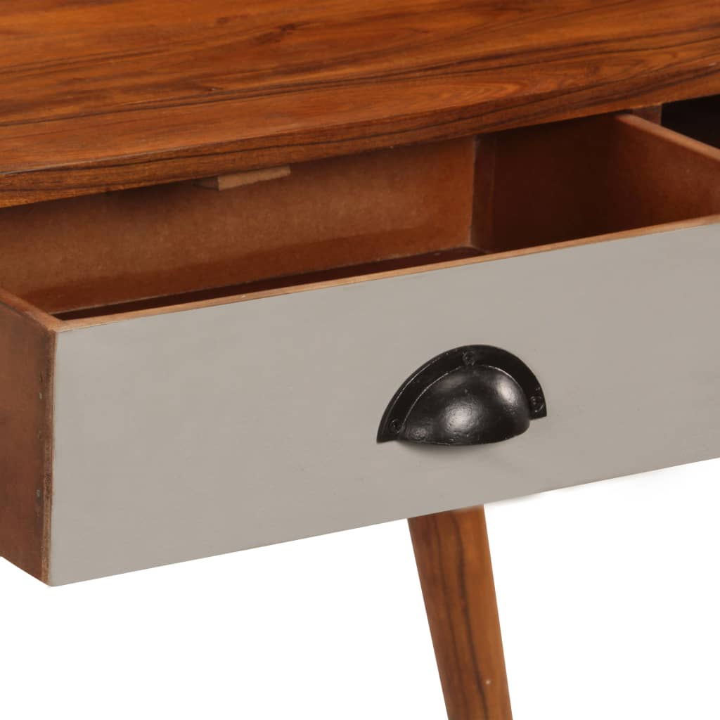 Solid Acacia Wood Writing Desk - 110x50x90 cm, Elegant Design