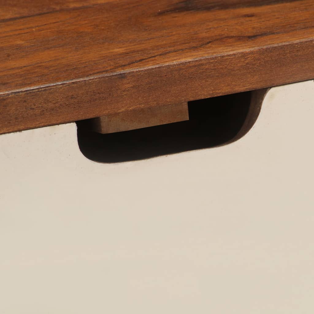 Solid Acacia Wood Writing Desk - 110x50x90 cm, Elegant Design